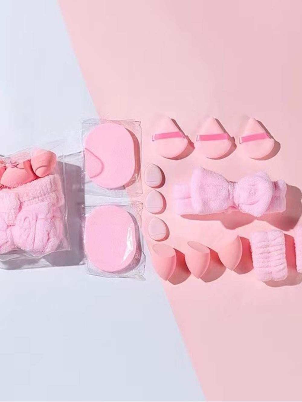 Pink Spa Headband & Wristband Set Skincare Makeup Beauty Accessories